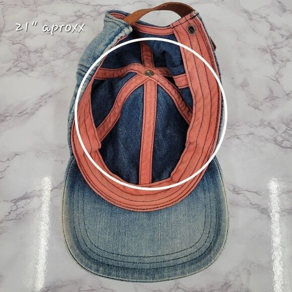 Light Wash Denim Jean Baseball Hat Cap Women's - Picture 8 of 8